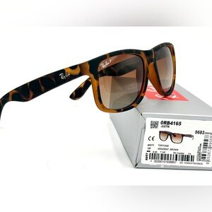 Ray-Ban Justin Polarized Sunglasses RB4165 Tortoise 865/T5